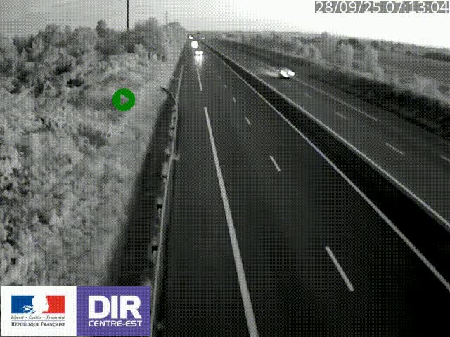 Webcam sur le contournement de Valence, sur la Nationale 7, à la jonction avec la N532, caméra orientée vers Grenoble