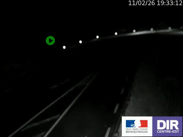 Webcam sur le col Pin Bouchain, vue orientée vers Roanne, en provenance de Lyon sur la nationale 7 (N7)