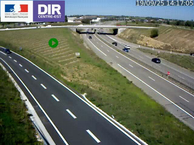 Webcam sur le contournement de Valence, sur la Nationale 7, caméra orientée vers Lyon