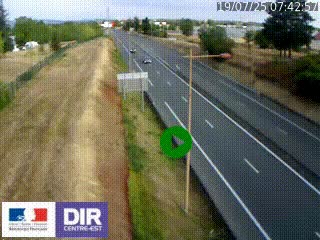 Webcam à Mably, à proximité de Roanne en direction de Moulins sur la N7