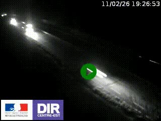 Webcam au niveau du col de Bois Clair à hauteur de Cluny sur la N79. Vue orientée vers Mâcon