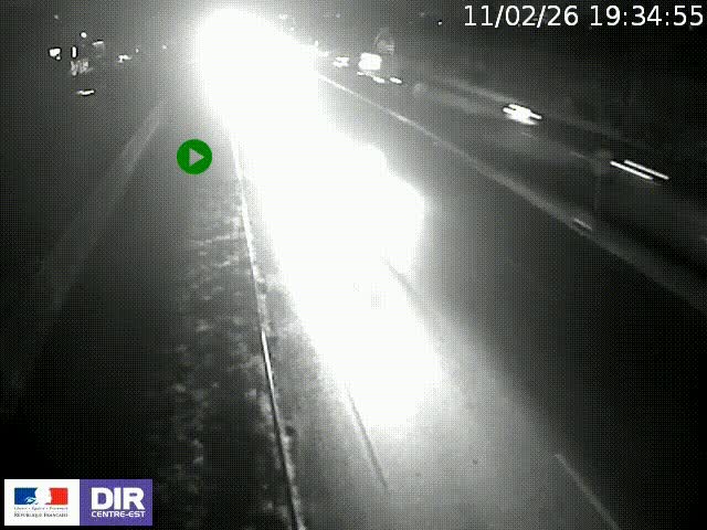 Webcam à Bron sur l'A43 à la jonction avec le boulevard périphérique de Lyon (D383). Vue orientée vers Lyon