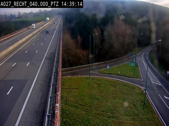 Webcam sur A27/E42 après Malmedy. Vue orientée vers l'Allemagne