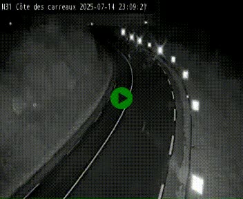 Webcam en haut de la Côte des Carreaux sur la N31 à Avesnes-en-Bray. Vue orientée vers Rouen