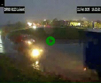 Webcam en périphérie de Chartres sur la N123, à hauteur de Luisant. Vue orientée vers Chartres