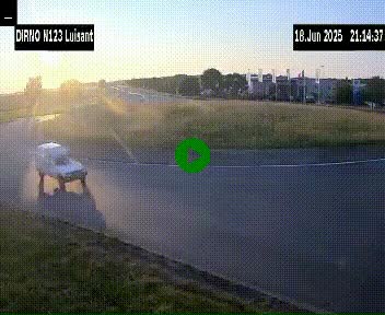 Webcam en périphérie de Chartres sur la N123, à hauteur de Luisant. Vue orientée vers Chartres