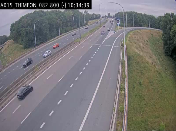 Caméra trafic Belgique - Thiméon - E42, jonction avec A54 (E420) direction La Louvière/Charleroi - BK 82.82