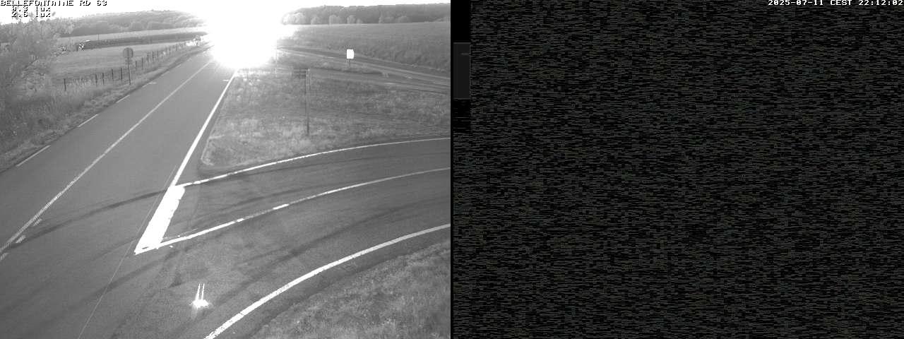 Webcam à Bellefontaine dans les Vosges à 552 mètres d'altitude sur la D63, à la jonction avec la D20A