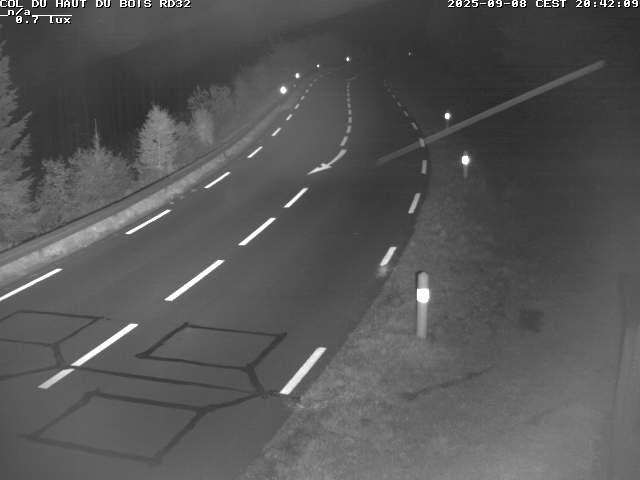 Webcam à 406 mètres d'altitude au niveau du col du haut du bois sur la RD32