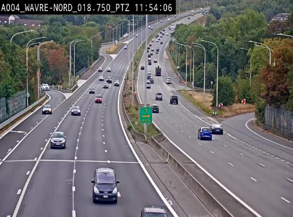 Webcam traffic E411(A4) - BK 18.7 - Bierges (Wavre Nord)