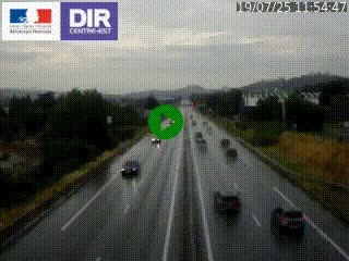 Caméra autoroute à Saint-Etienne (Les Littes) à hauteur du Ikea Saint-Etienne sur l'A72 en direction de Roanne