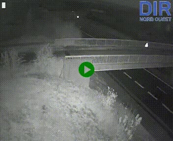 Webcam sur A84 à hauteur de Pont-Farcy, au niveau du pont autoroutier sur la Vire, au sud de Saint-Lô
