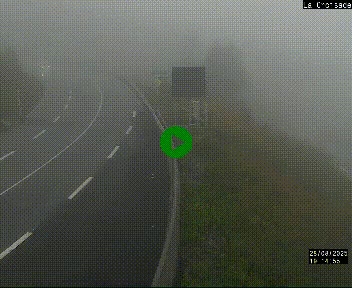 Webcam au carrefour de la croisade, à la jonction entre la N22 et la N320, avant le poste de douane franco-andorrane. Webcam à 1790 mètres d'altitude