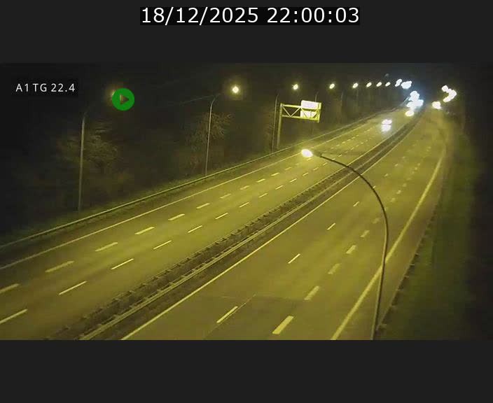 Traffic live webcam Luxembourg Flaxweiler - A1 direction Luxembourg - BK 22.4