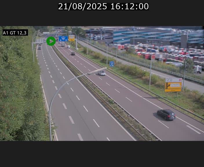Traffic live webcam Luxembourg Senningerberg - A1 direction Allemagne - BK 12.3