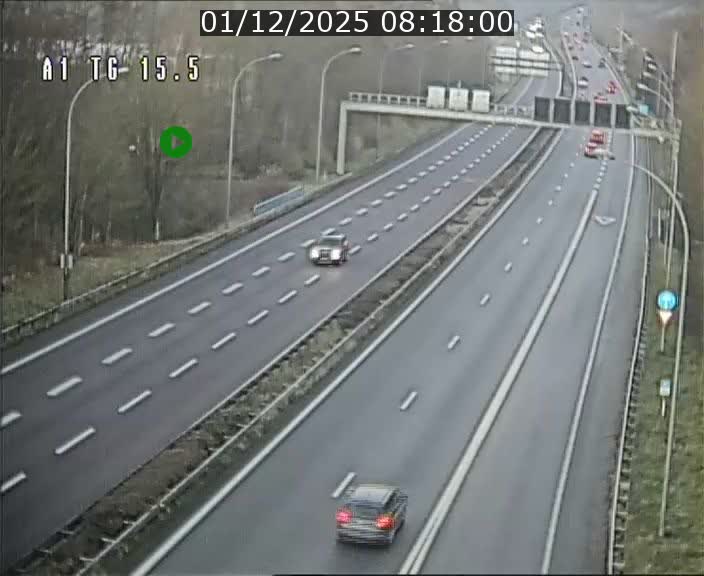 Traffic live webcam Luxembourg Munsbach - A1 direction Luxembourg - BK 15.5