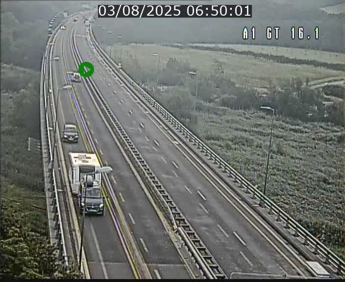 Traffic live webcam Luxembourg Niederanven - A1 direction Allemagne - BK 16.1