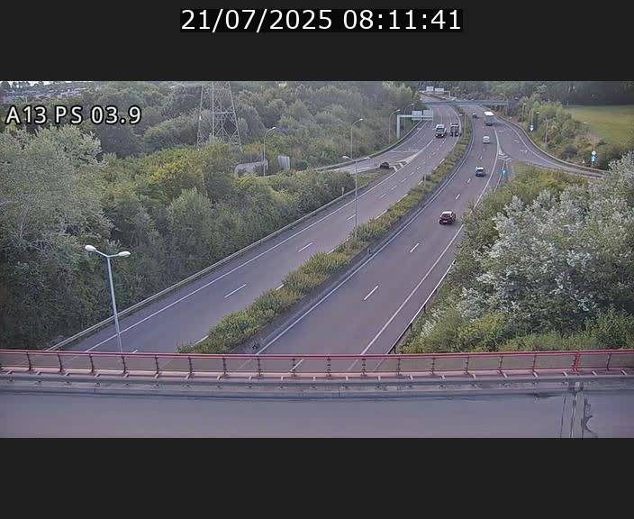 Traffic live webcam Luxembourg Ehlerange - A13 direction Esch-sur-Alzette - BK 6.8