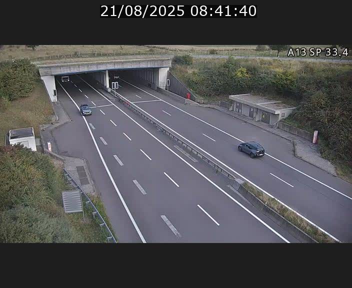 Webcam trafic sur A13 à hauteur d'Altwies en direction de Mondorf-les-bains et en provenance de l'Allemagne