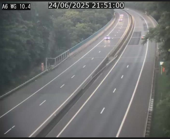 Traffic live webcam Luxembourg Mamer - A6 - BK 10.4 - direction Luxembourg/France/Allemagne