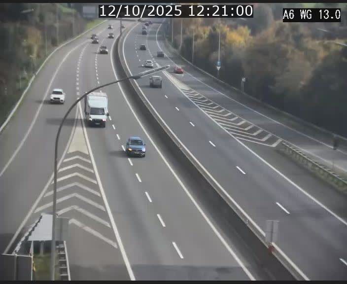 Traffic live webcam Luxembourg Mamer - A6 - BK 13 - direction Luxembourg/France/Allemagne