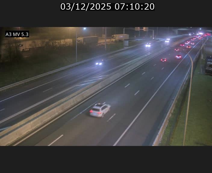 Webcam à l'Aire de Berchem au Luxembourg sur l'A3. Vue orientée vers la France
