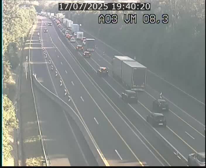 Traffic live webcam Luxembourg Bettembourg - A3 - BK 8.3 - direction France