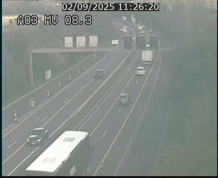 Webcam Autoroute après la Croix de Bettembourg en direction de Luxembourg sur l'A3