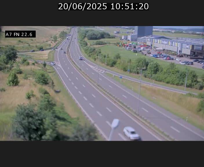 Caméra trafic Luxembourg - A7, Colmar-berg direction Mersch