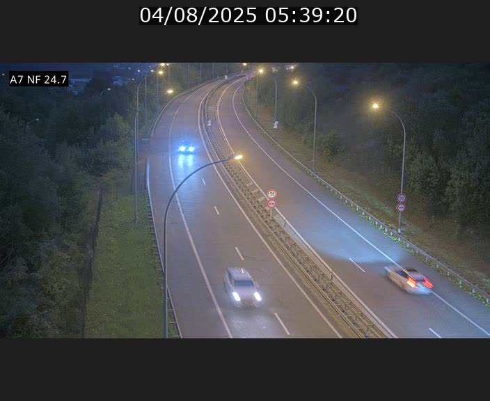 Caméra trafic Luxembourg - A7, Schieren direction Mersch