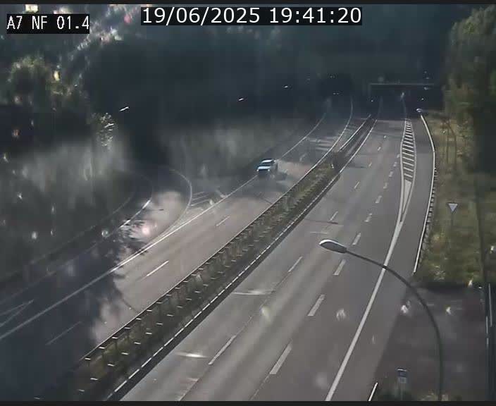 Caméra autoroute Luxembourg A7 - Echangeur Waldhaff - direction Tunnel Stafelter
