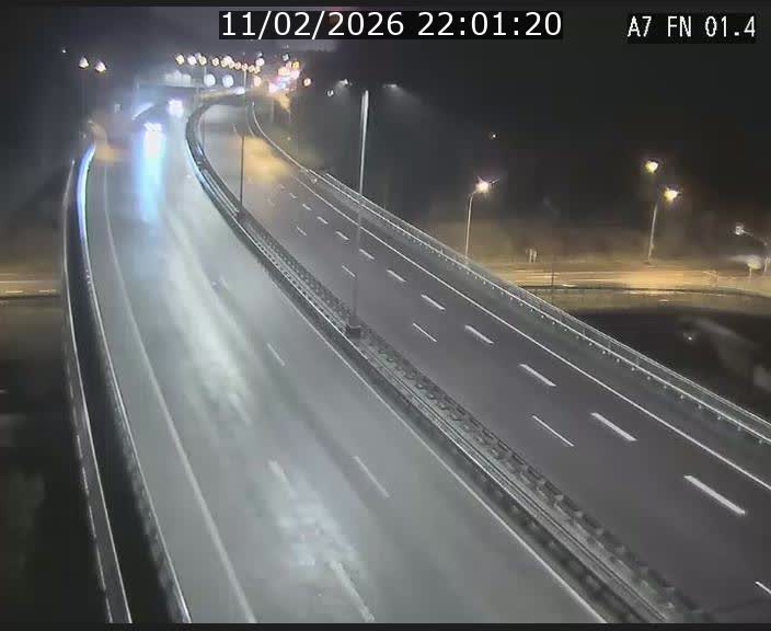 Caméra autoroute Luxembourg A7 - Tunnel Stafelter - direction Echangeur Grünewald