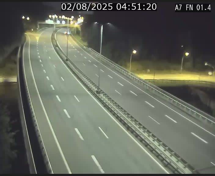 Caméra autoroute Luxembourg A7 - Tunnel Stafelter - direction Echangeur Grünewald