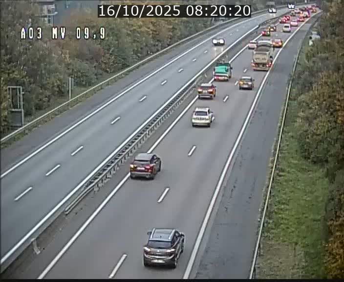 Webcam Autoroute à la Croix de Bettembourg - A3 - BK 9.9 - direction Luxembourg-Ville