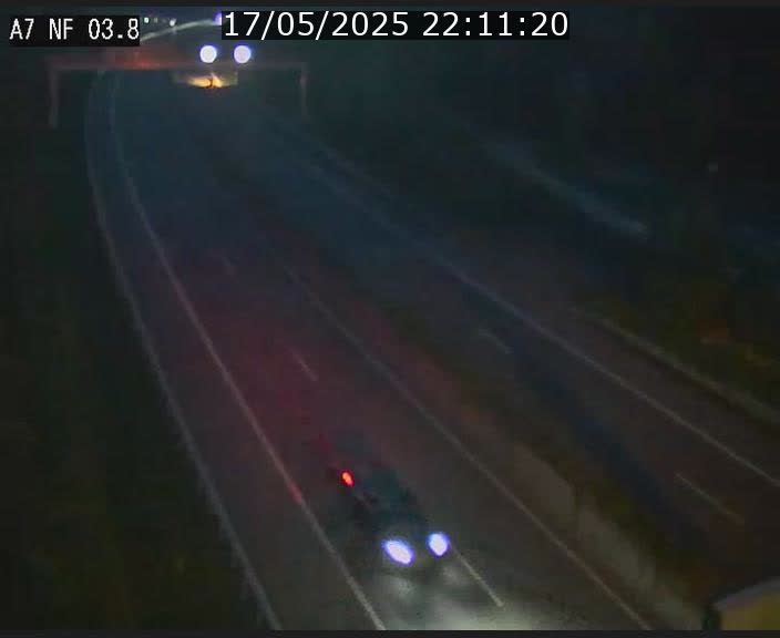 Webcam autoroute A7 au Luxembourg à la sortie du Tunnel Stafelter vers le Nord