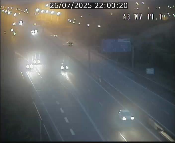 Traffic live webcam Luxembourg Croix de Bettembourg A3 - BK 11.1 - direction Luxembourg-ville