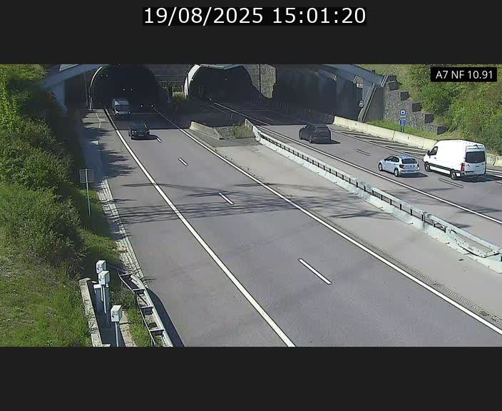 Caméra trafic Luxembourg - A7, Tunnel Gousselerbierg, entrée sud, direction Mersch