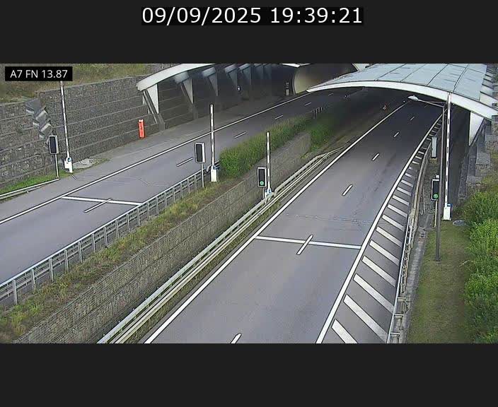 Caméra trafic Luxembourg - A7, Tunnel Gousselerbierg, entrée nord, direction Lorentzweiler