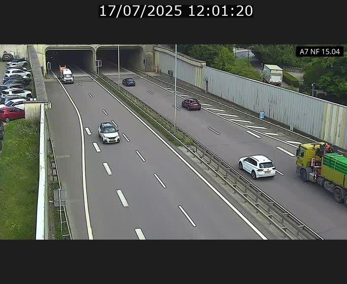 Caméra trafic Luxembourg - A7, Tunnel Mersch, entrée sud, direction Ettelbruck