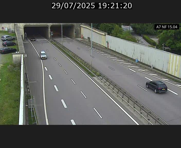 Caméra trafic Luxembourg - A7, Tunnel Mersch, entrée sud, direction Ettelbruck