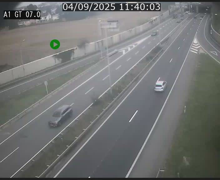 Traffic live webcam Luxembourg Cents - A1 direction Kirchberg - BK 7