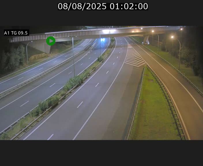 Traffic live webcam Luxembourg Jonction Grünewald - A1 direction Luxembourg-ville - BK 9.5