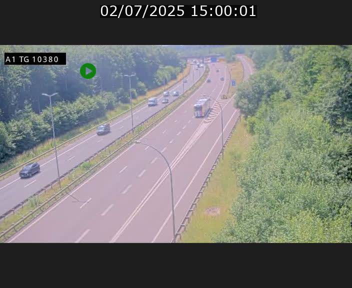 Traffic live webcam Luxembourg Senningerberg - A1 direction Luxembourg Kirchberg - BK 10.3