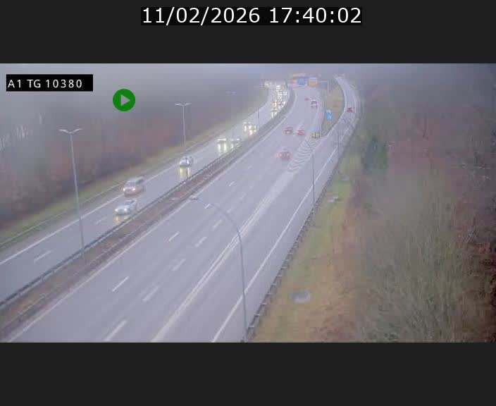 Traffic live webcam Luxembourg Senningerberg - A1 direction Luxembourg Kirchberg - BK 10.3