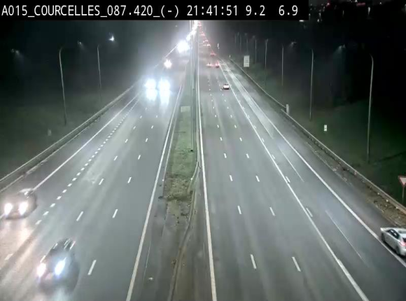 Webcam autoroute Belgique - Viesville - E42 direction Mons - BK 84.35