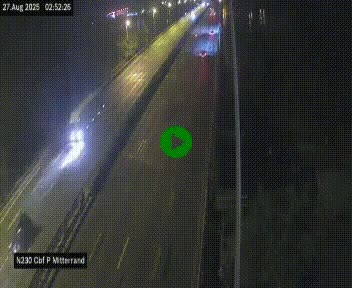 Webcam sur le périphérique de Bordeaux à l'est de la ville. Caméra située sur le Pont Mitterand sur la N230