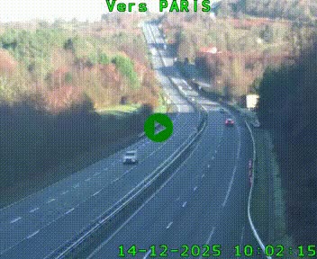 Caméra routière sur l'autoroute A20 à Bessines-sur-Gartempe. Vue orientée vers Paris