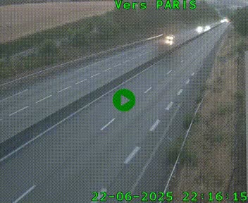 Caméra routière sur l'autoroute A20 à Saint-Hilaire-Bonneval, au sud de Limoges. Vue orientée vers Paris