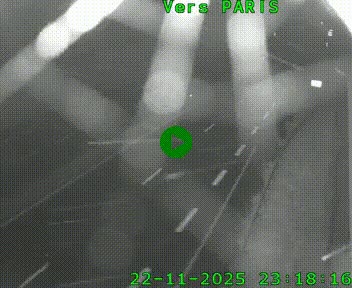 Caméra routière sur l'autoroute A20 à Saint-Hilaire-Bonneval, au sud de Limoges. Vue orientée vers Paris