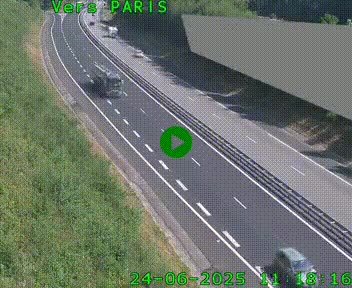Caméra routière sur l'autoroute A20 à Saint-Pardoux-l'Ortigier, à la jonction avec l'A89. Vue orientée vers Paris